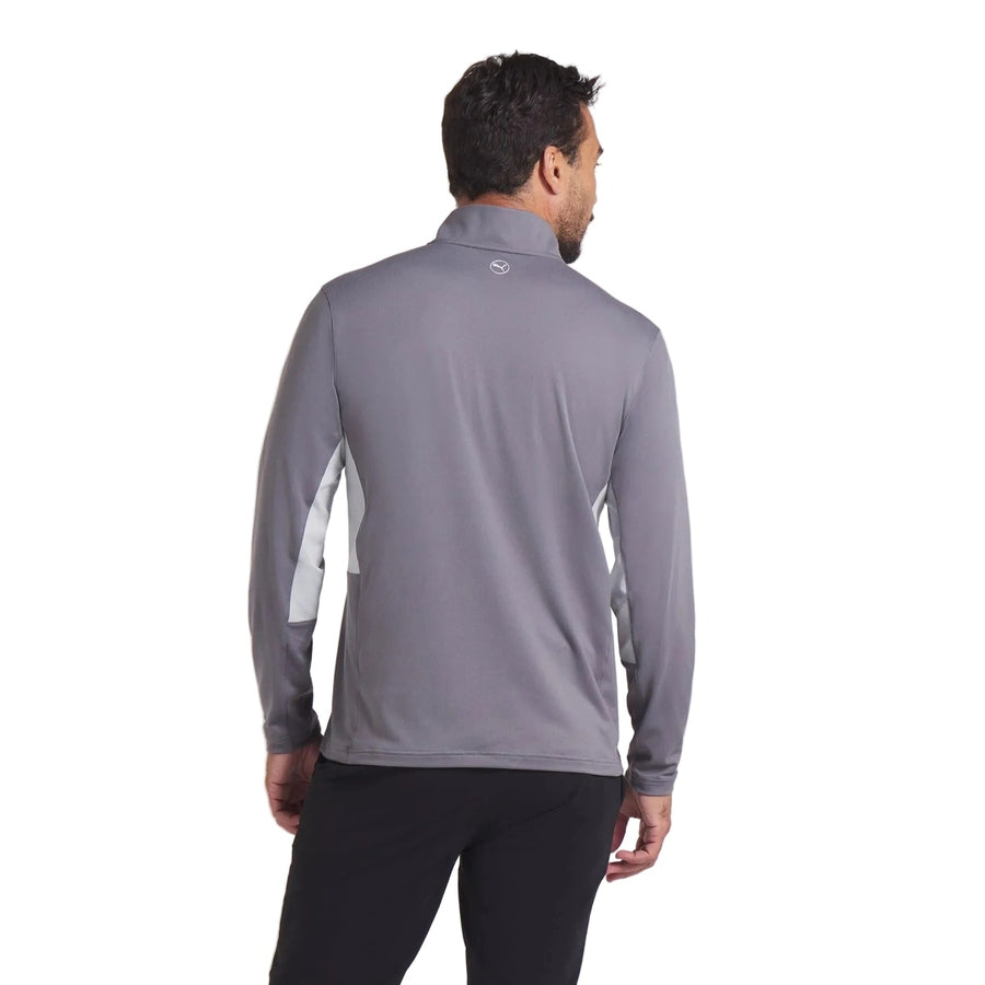 Puma Pure 2.0 1/4 Zip Golf Pullover - Gray