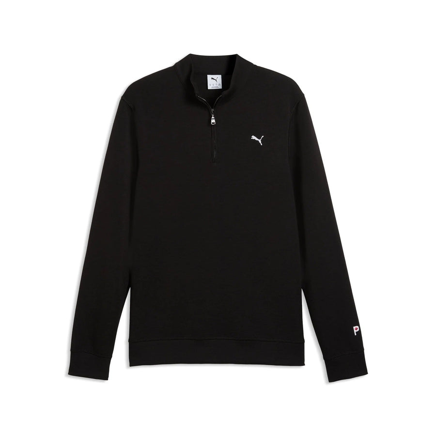 Puma Maple Leaf CLOUDSPUN Fleece 1/4 Zip - Black