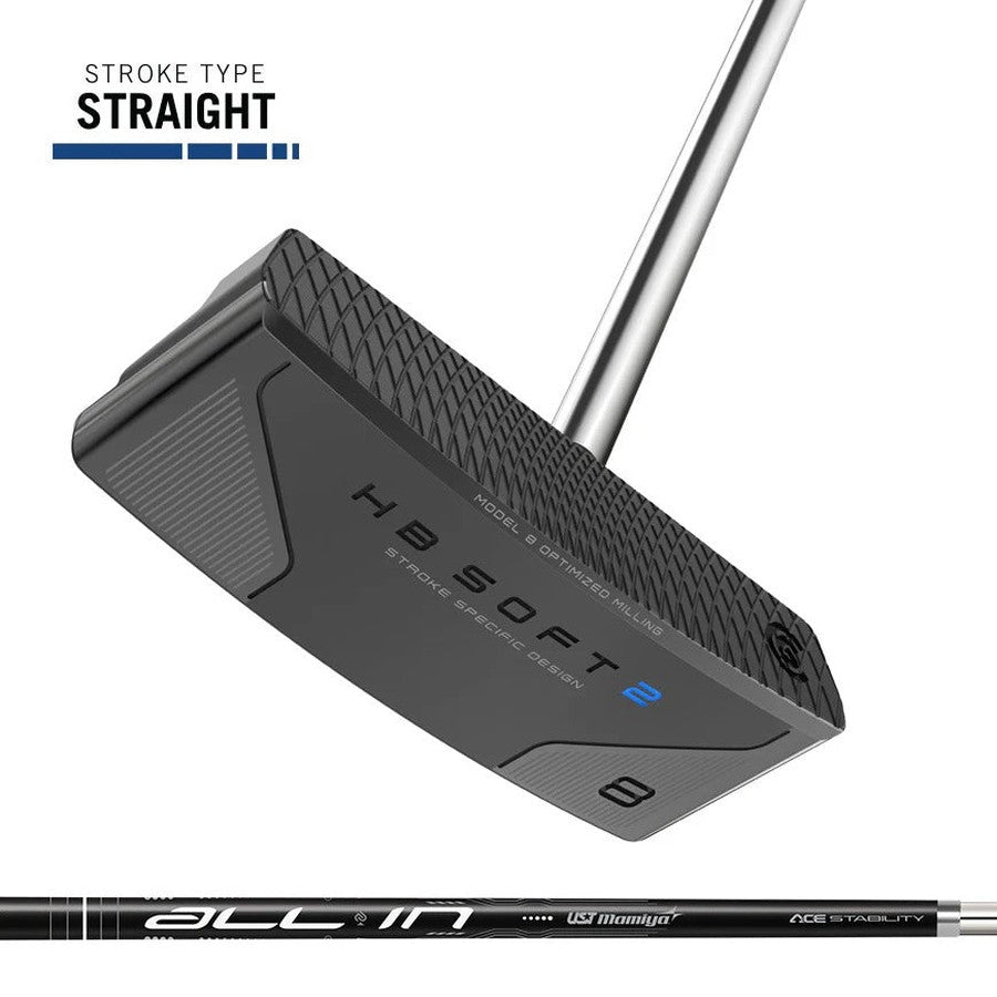 Cleveland HB Soft 2 Black #8C Putter - Oversize Grip