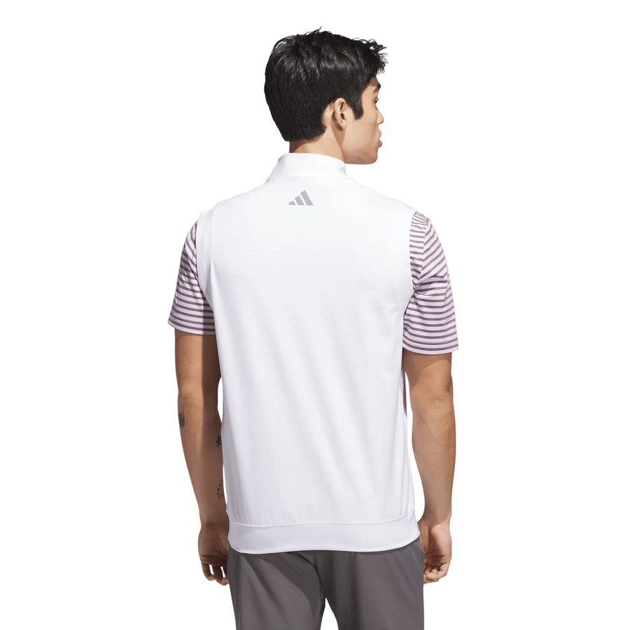 Adidas Ultimate365 Classic Quarter-Zip Golf Vest - White