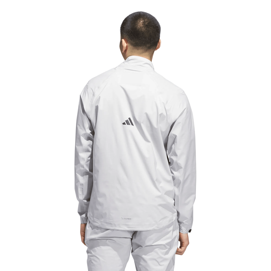 Adidas Climaproof+ Full-Zip Golf Rain Jacket - Grey