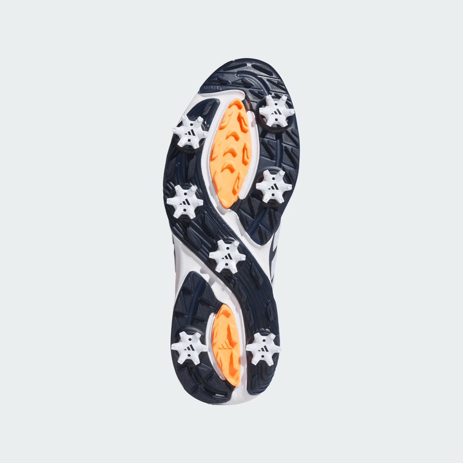 Adidas Adipower 26 Golf Shoes - White/Navy/Orange
