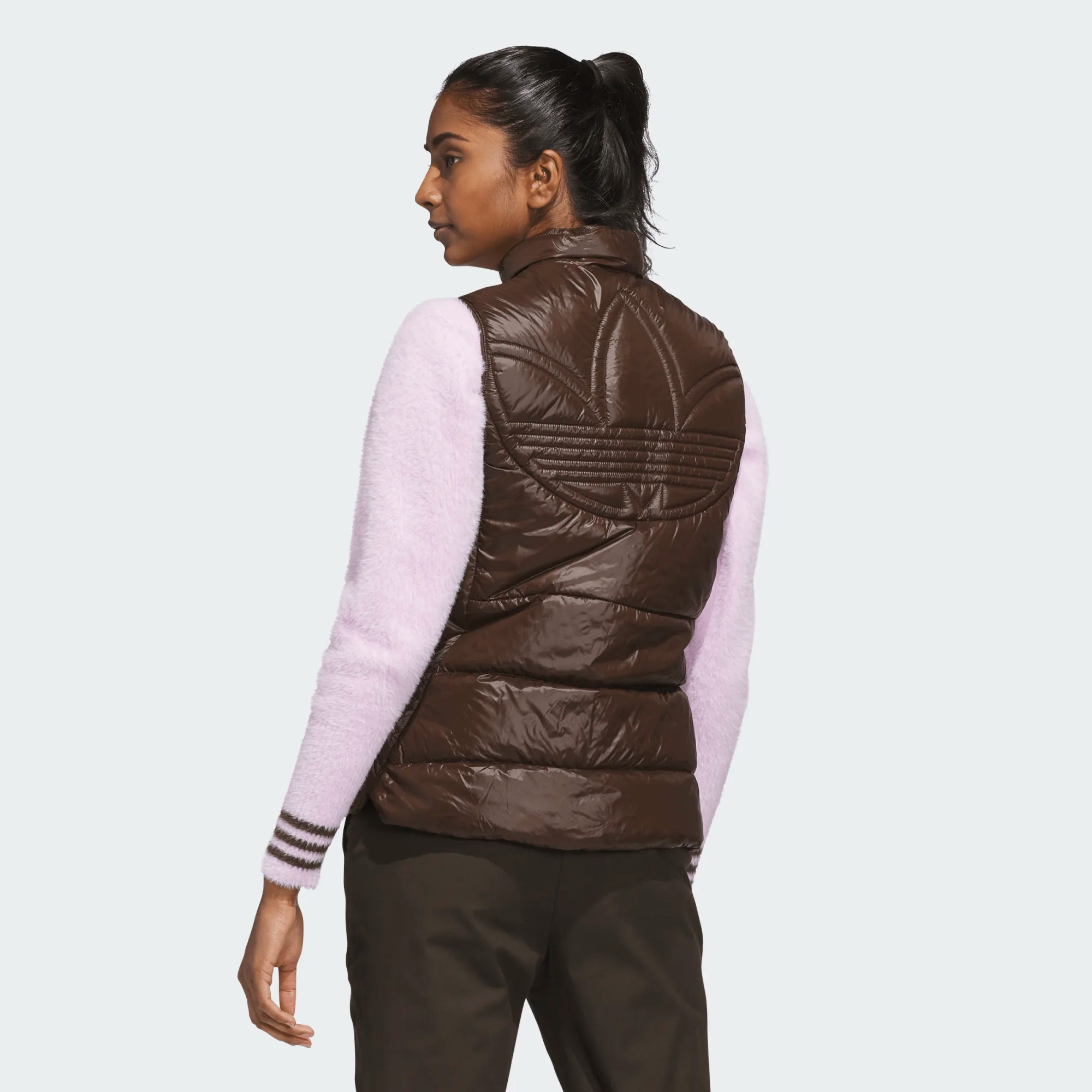 Adidas Ladies Originals Down Vest - Brown