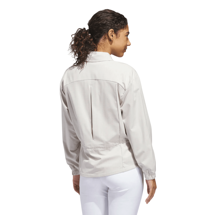 Adidas Ladies Ultimate365+ Peplum Grid Jacket - Beige