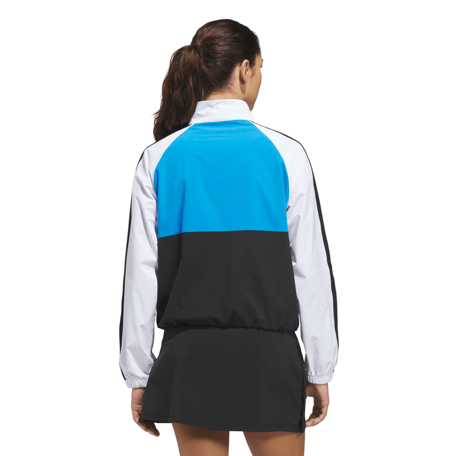 Adidas Ladies Beyond THE Course Color Block Twistweave Full ZIP Jacket - Blue