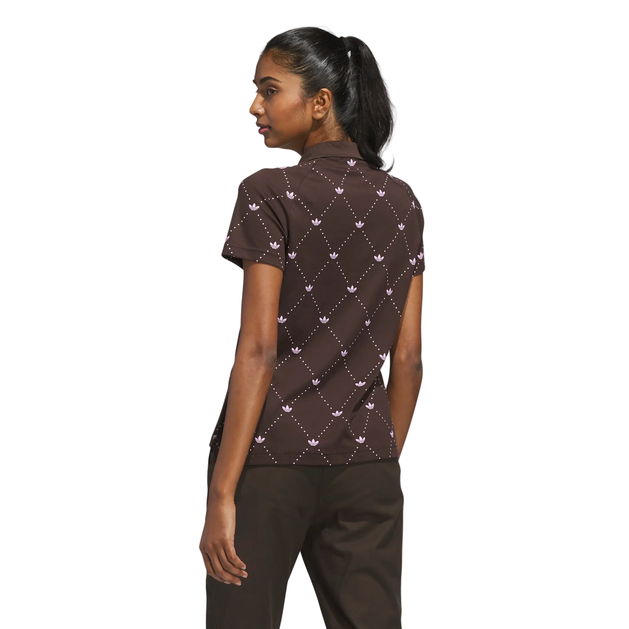 Adidas Ladies Originals Printed Trefoil Polo