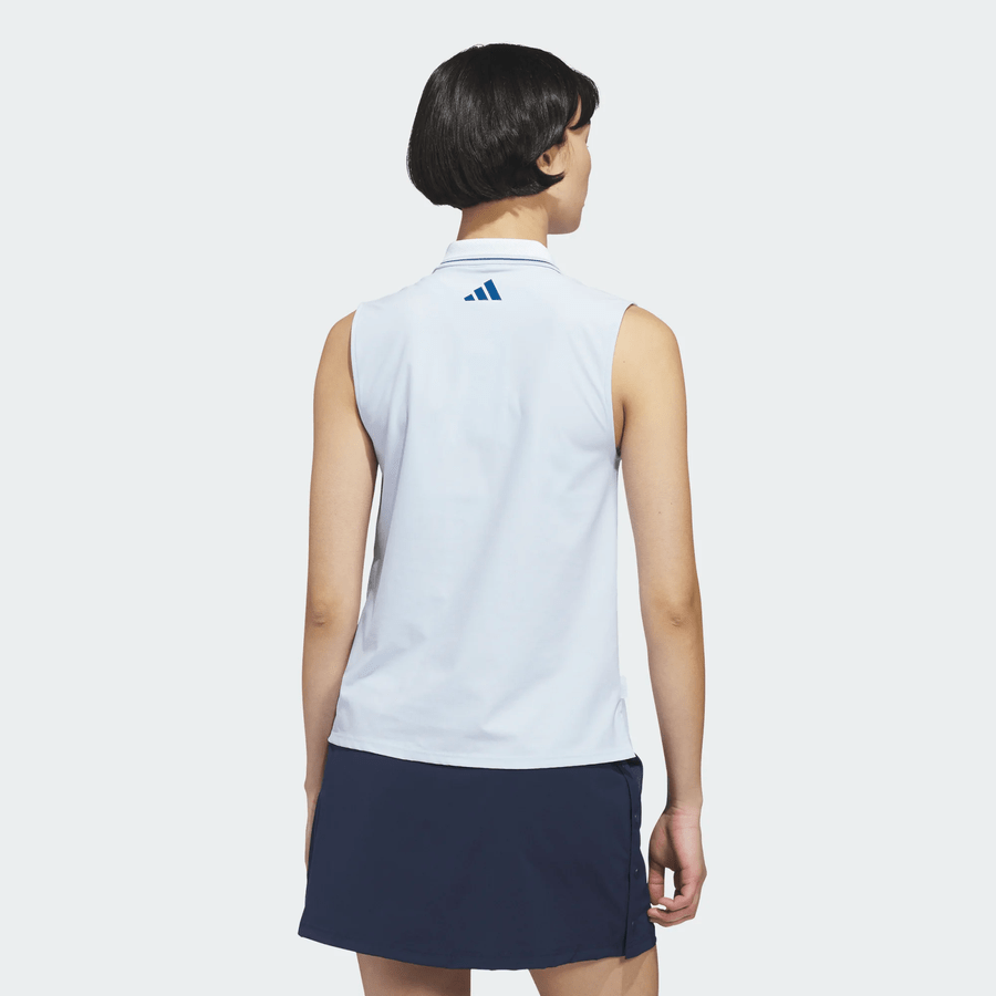 Adidas Ladies Beyond The Course Twistknit Sleeveless Polo Shirt