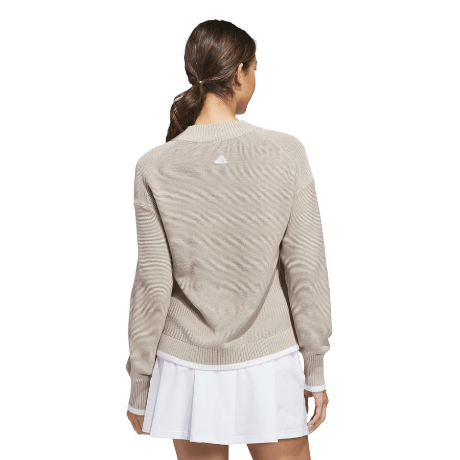 Pull en maille Ultimate365 pour femme Adidas - Beige