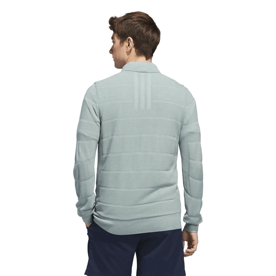 Adidas Ultimate365 Tour - Pull en maille coupe-vent zippé 1/4 - Vert