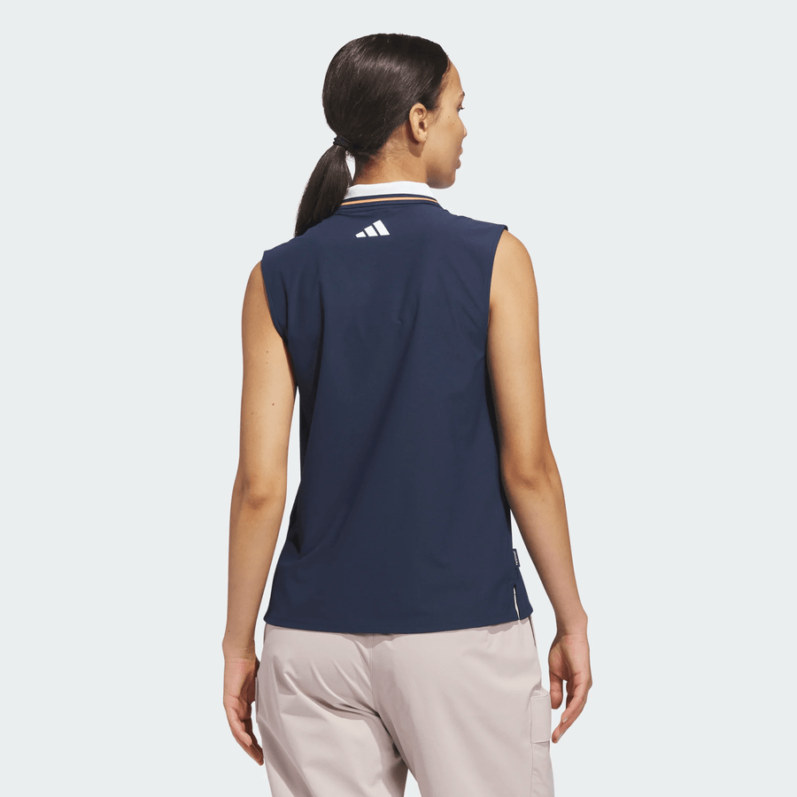 Adidas Ladies Beyond The Course Twistknit Sleeveless Polo Shirt