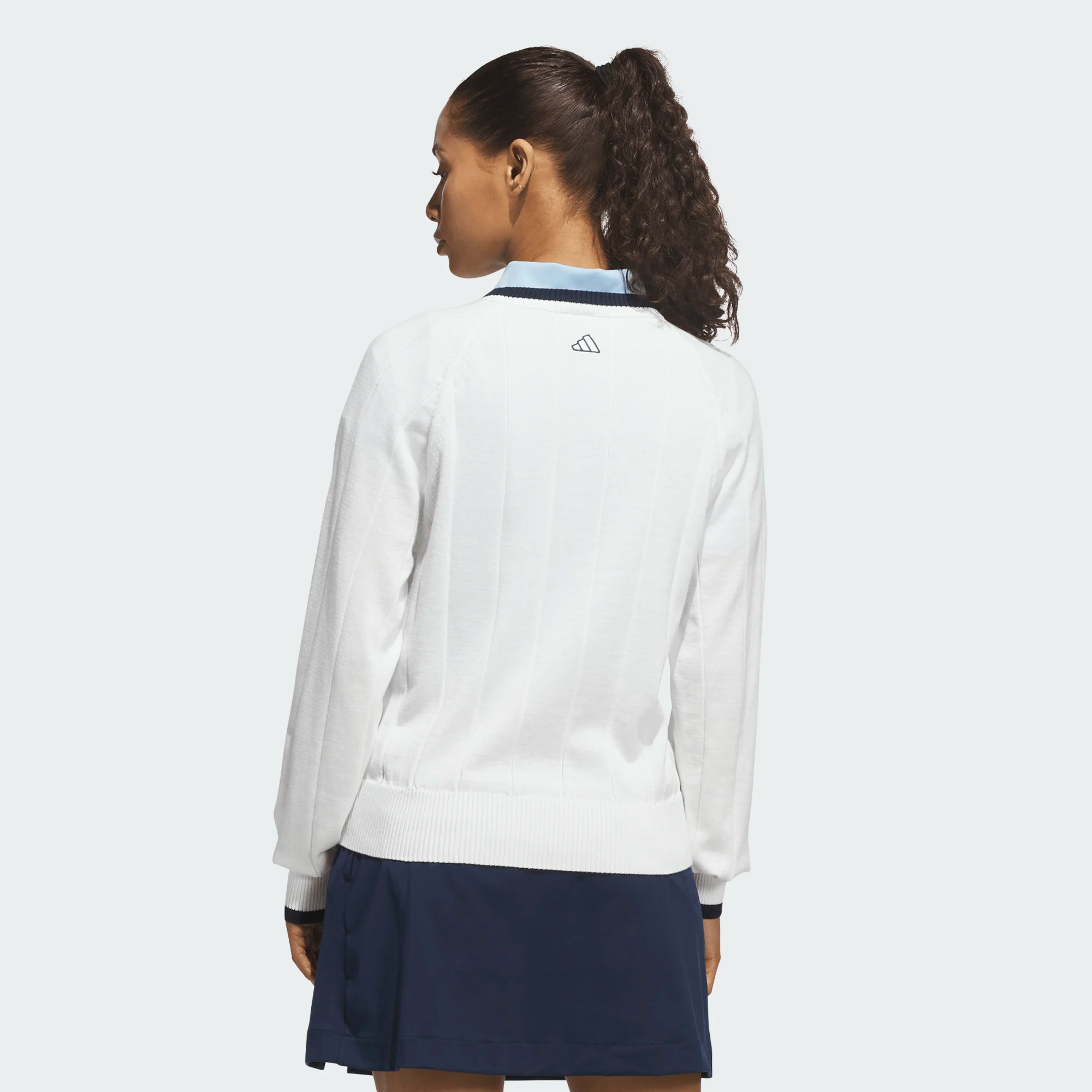 Adidas Ladies Ultimate365+ Knit Crew Sweater - White