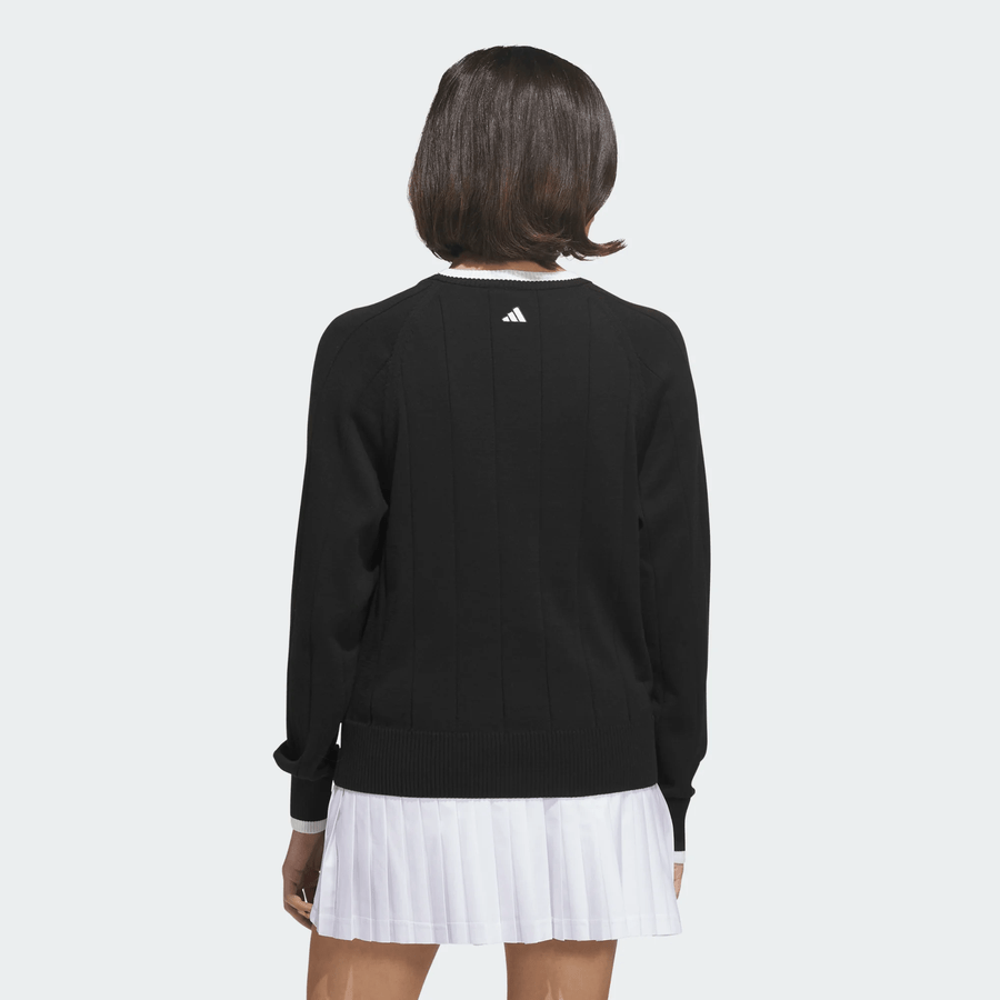 Adidas Ladies Ultimate365+ Knit Crew Sweater - Black
