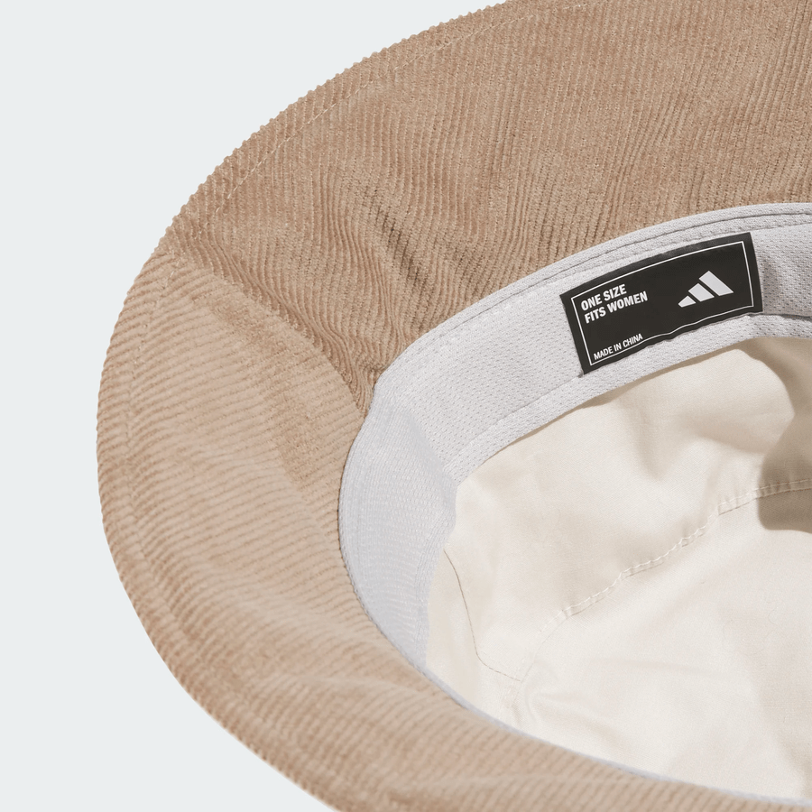 Adidas Ladies Quilted Bucket Hat - White