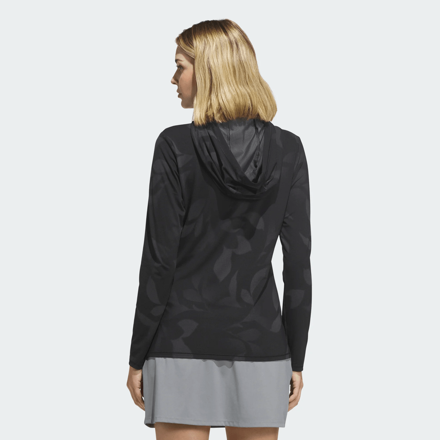 Adidas Ladies Ultimate365 Cool Feeling Printed Hoodie - Black