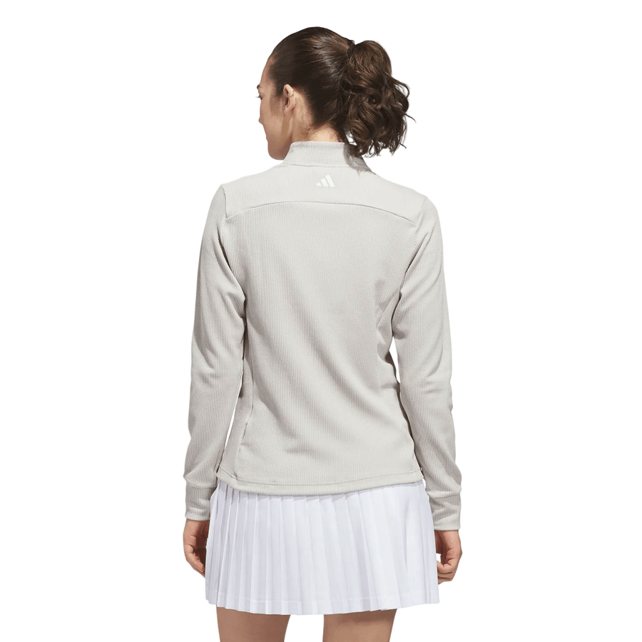 Adidas Ladies Textured Golf Jacket - Beige