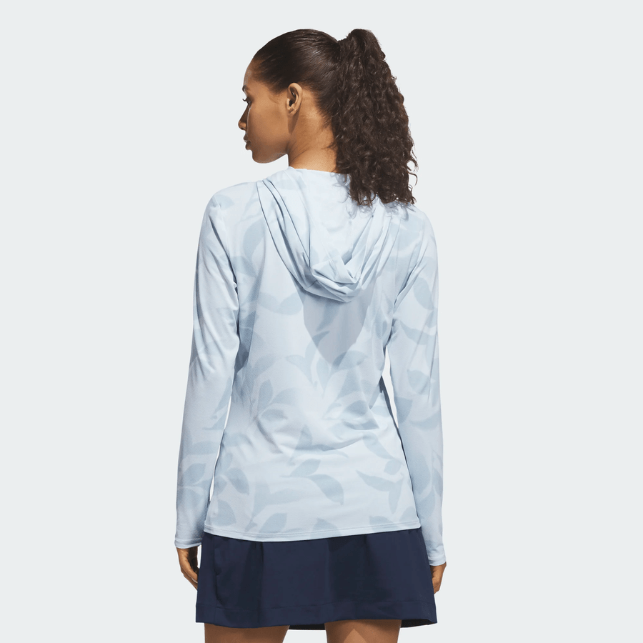 Adidas Ladies Ultimate365 Cool Feeling Printed Hoodie - Blue
