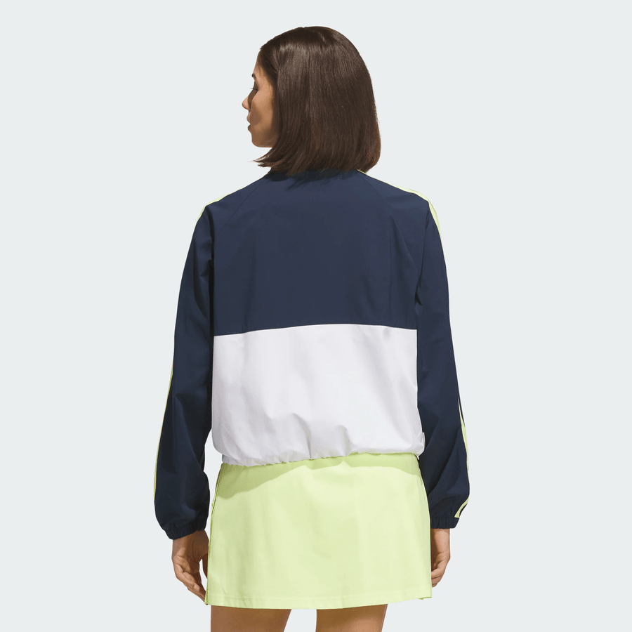 Adidas Ladies Beyond The Course Colorblock Twistweave Full-Zip Jacket - Navy/White