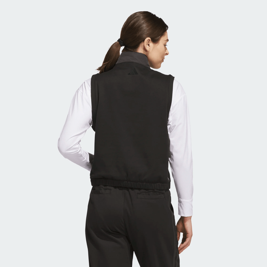 Adidas Ladies Beyond The Course Climawarm Half-Zip Loose Vest - Black