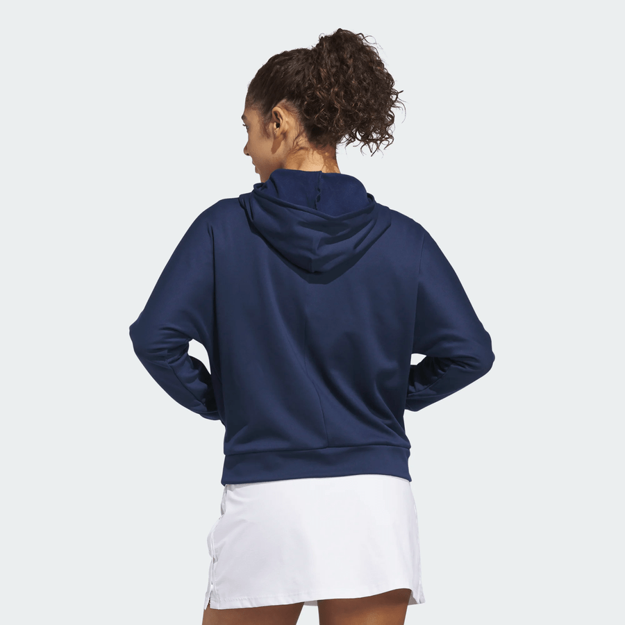 Sweat à capuche ample Adidas Femme Beyond The Course Snap Climawarm - bleu marine