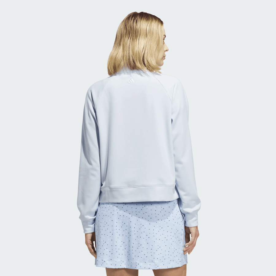 Adidas Ladies Ultimate365+ Climawarm Loose Quarter-zip Hoodie - Blue