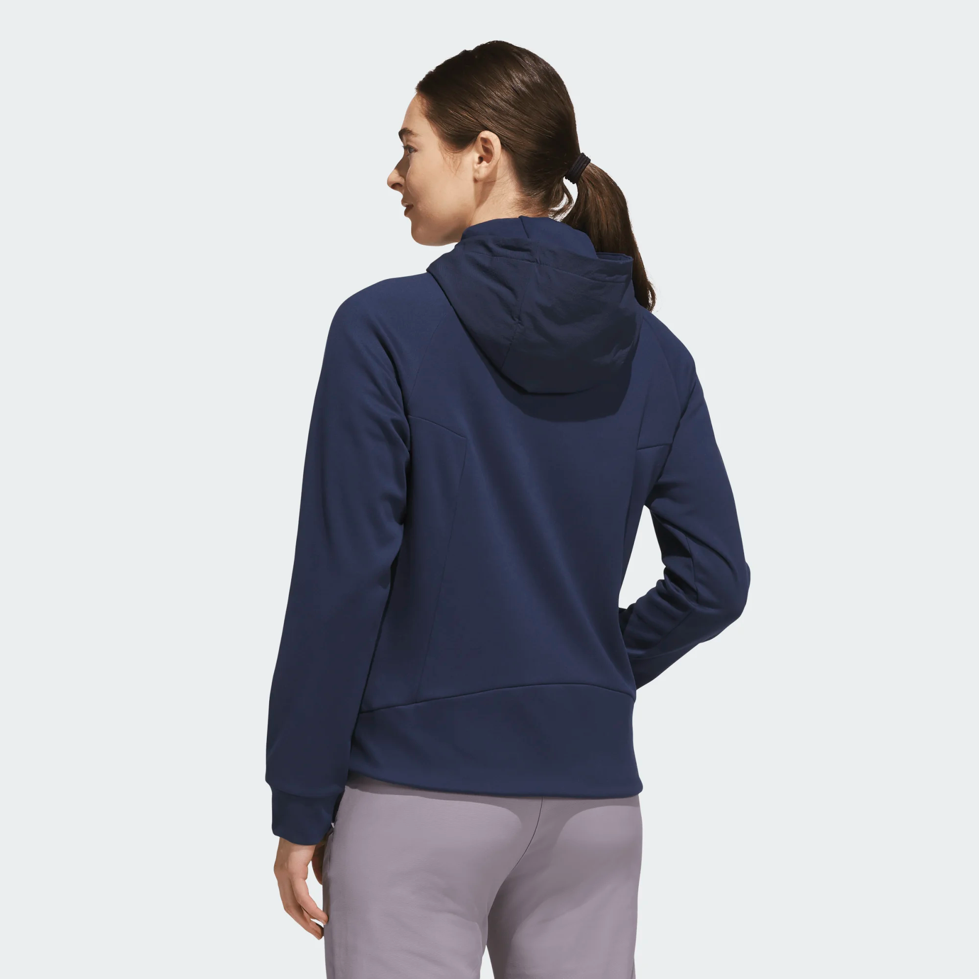 Adidas Ladies Ultimate365+ Course Control Quilted Hooded Jacket - Navy