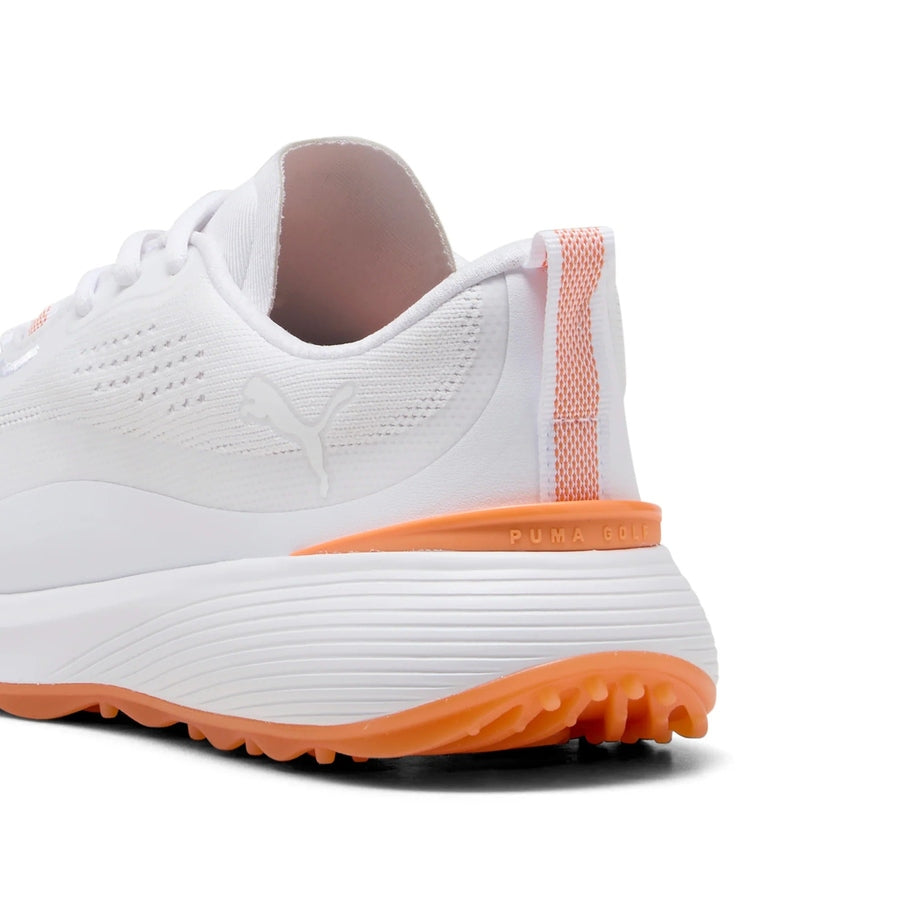 Puma Ladies Gruve Sport Spikeless Golf Shoes - White/Orange