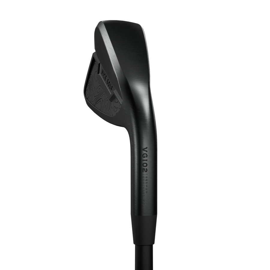 Vice Golf VGI02 tout noir, série de fers 5-PW, AW, shaft acier - options personnalisées gratuites
