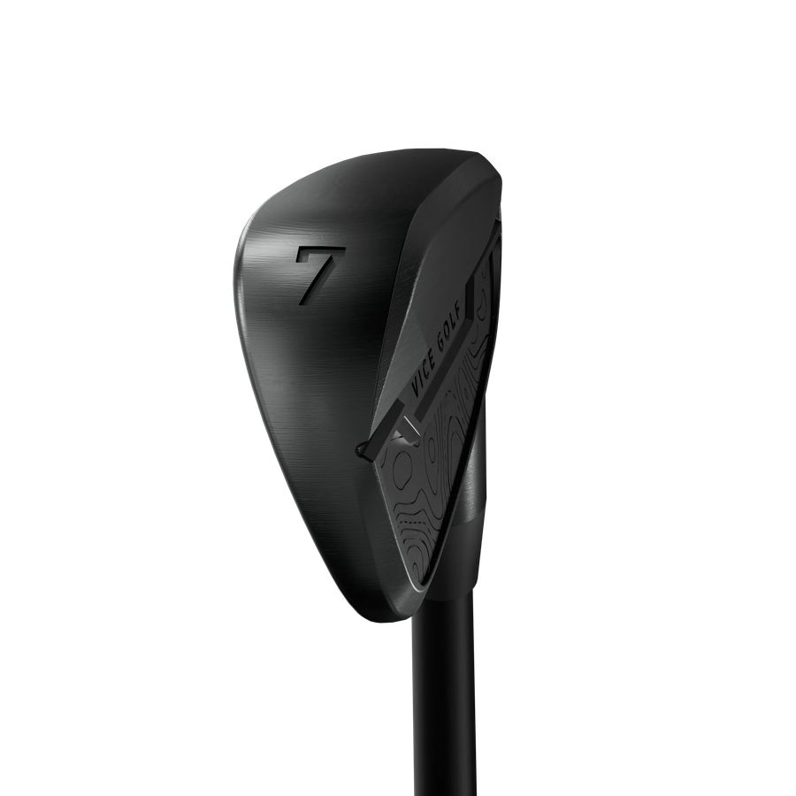 Set de fers Vice Golf VGI02 tout noir 5-PW, AW, shaft acier – options de personnalisation gratuites
