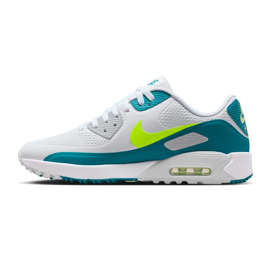 Nike Air Max 90 G Spikeless Golf Shoes - White/Deep Green