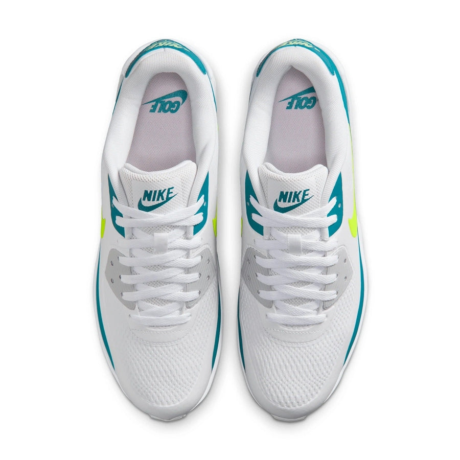 Nike Air Max 90 G Spikeless Golf Shoes - White/Deep Green