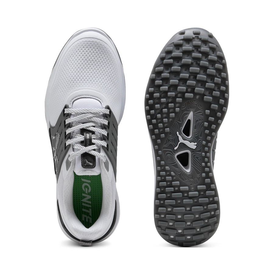 Chaussures de golf Puma Ignite Elevate 2 sans crampons - Blanc/Ciel ardoise