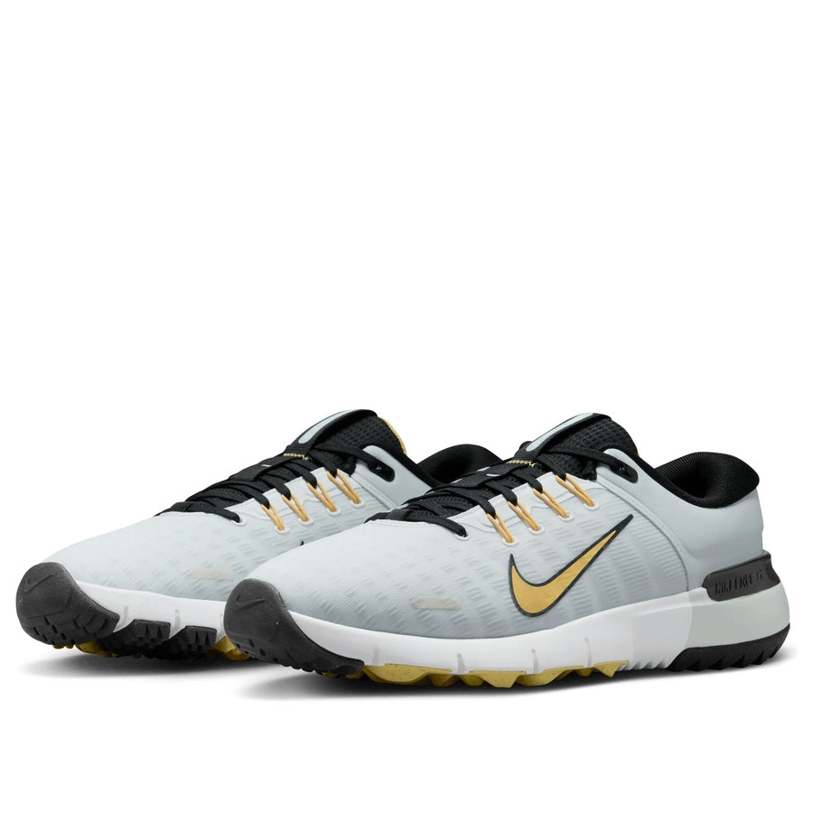 Nike Free Golf NN Spikeless Golf Shoes - White/Gold