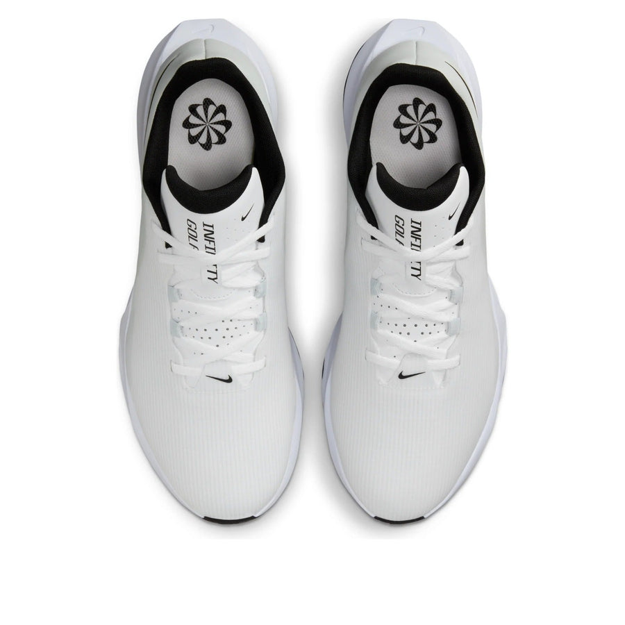 Nike Infinity G NN WIDE Spikeless Golf Shoes - White/Black