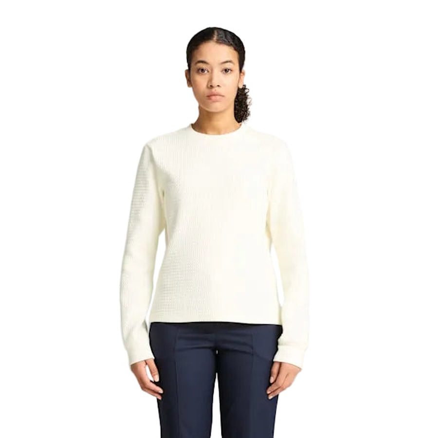 Puma Ladies Boulder Crew Golf Sweater - Off White