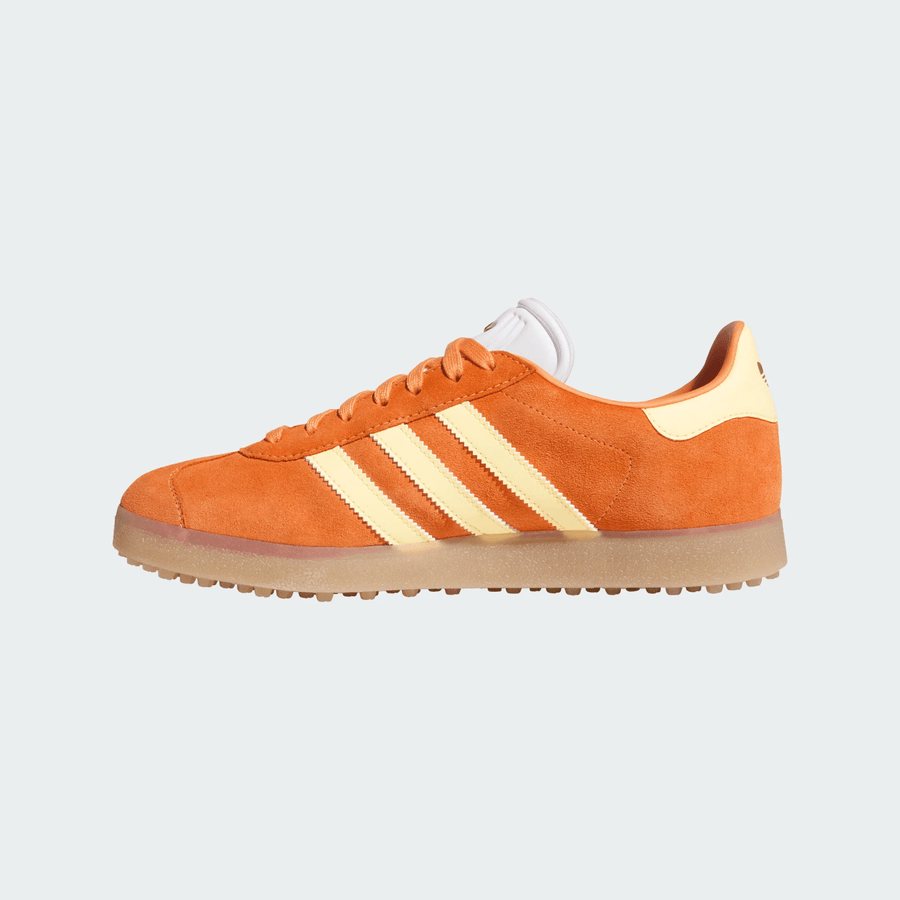 Adidas Gazelle Spikeless Golf Shoes - Orange/White