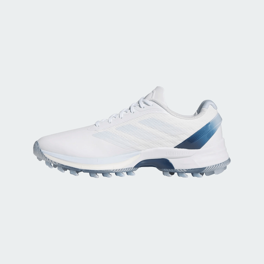 Adidas Ladies Adizero ZG Spikeless Golf Shoes - White/Blue