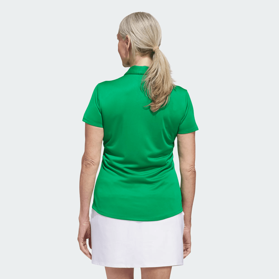 Polo de golf Adidas pour femme, uni, à manches courtes et performant