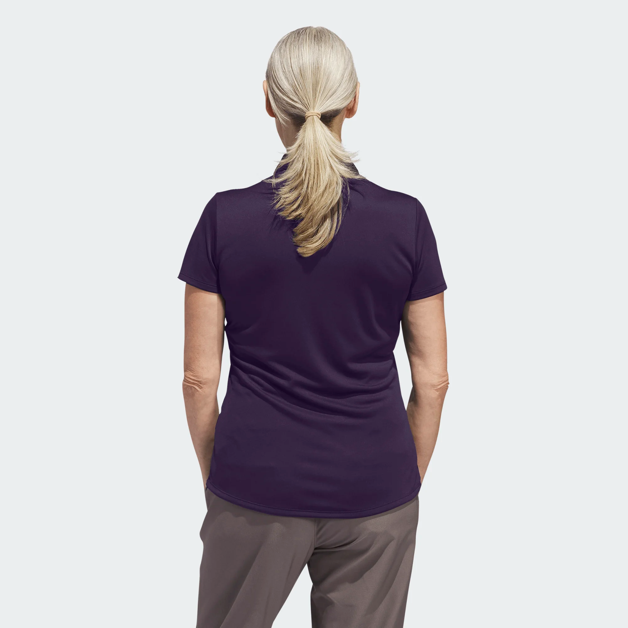 Adidas Ladies Solid Performance Short Sleeve Golf Polo