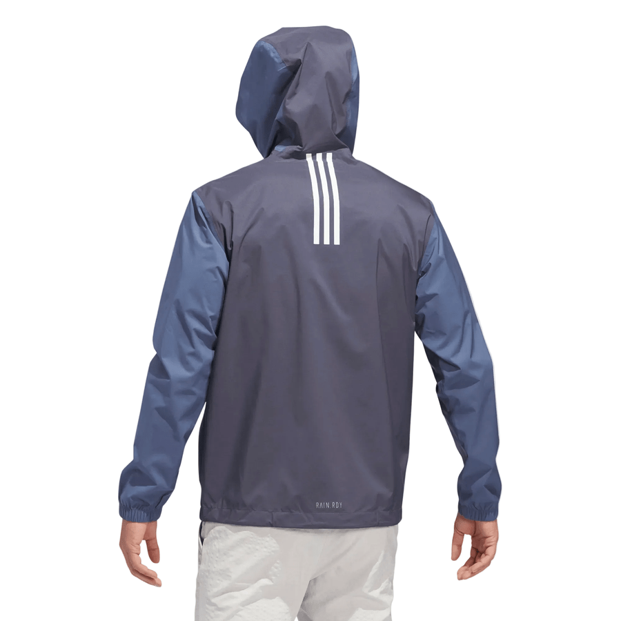 Adidas RAIN.RDY Hooded Waterproof Golf Jacket - Blue