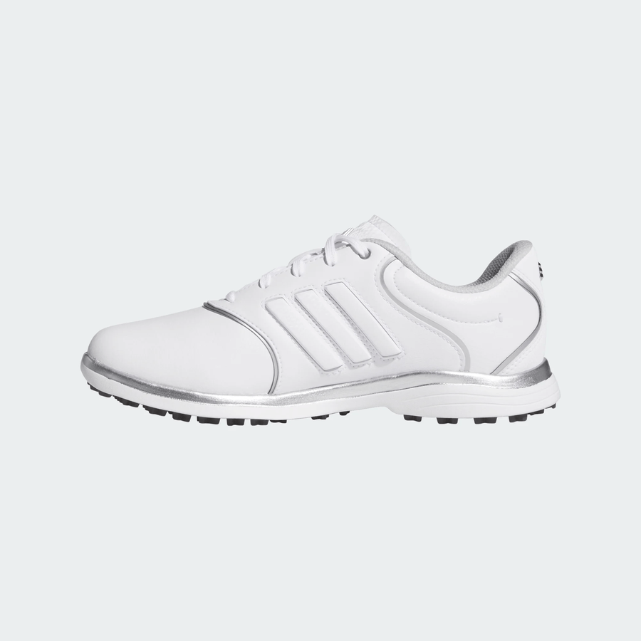 Adidas Ladies Alphaflex Zoysia Spikeless Golf Shoes - White/Silver