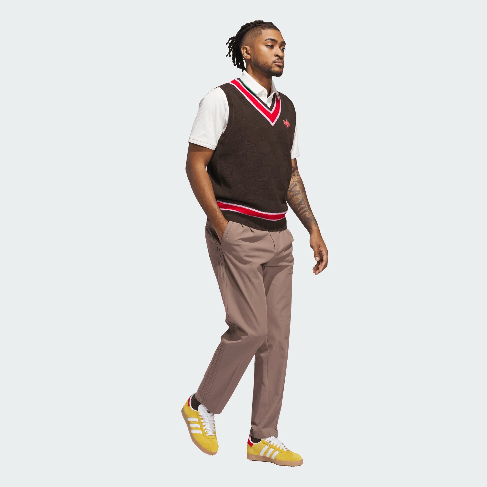 Adidas Original Knit Vest - Brown