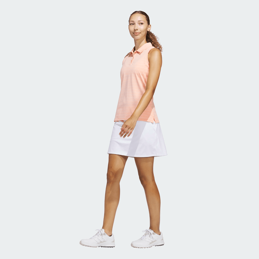 Adidas Ladies Ultimate365 Jacquard Sleeveless Polo Shirt