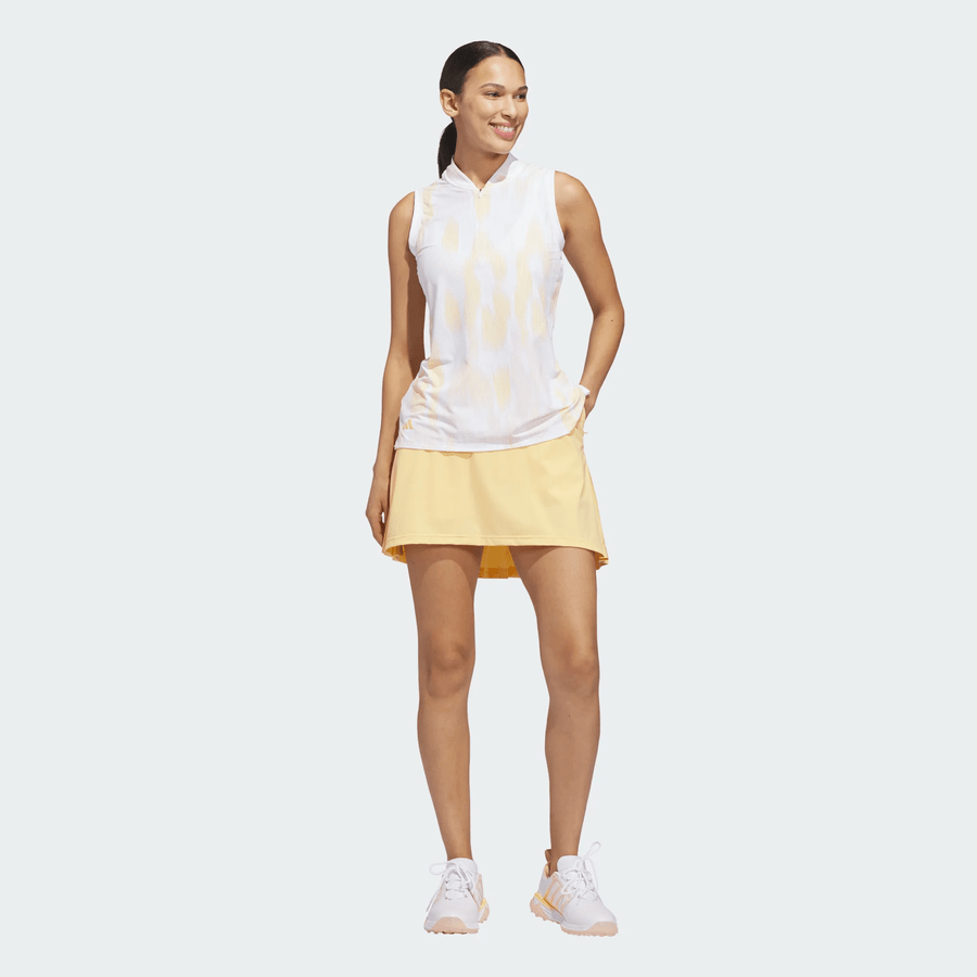 Adidas Ladies Ultimate365 Tour Printed Sleeveless Polo Shirt