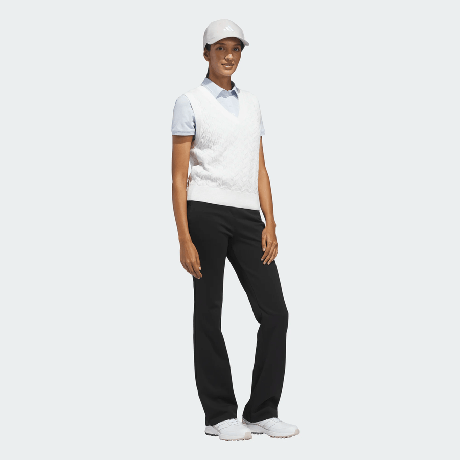 Adidas Ladies Ultimate365 Tour Knit Sleeveless Vest - White