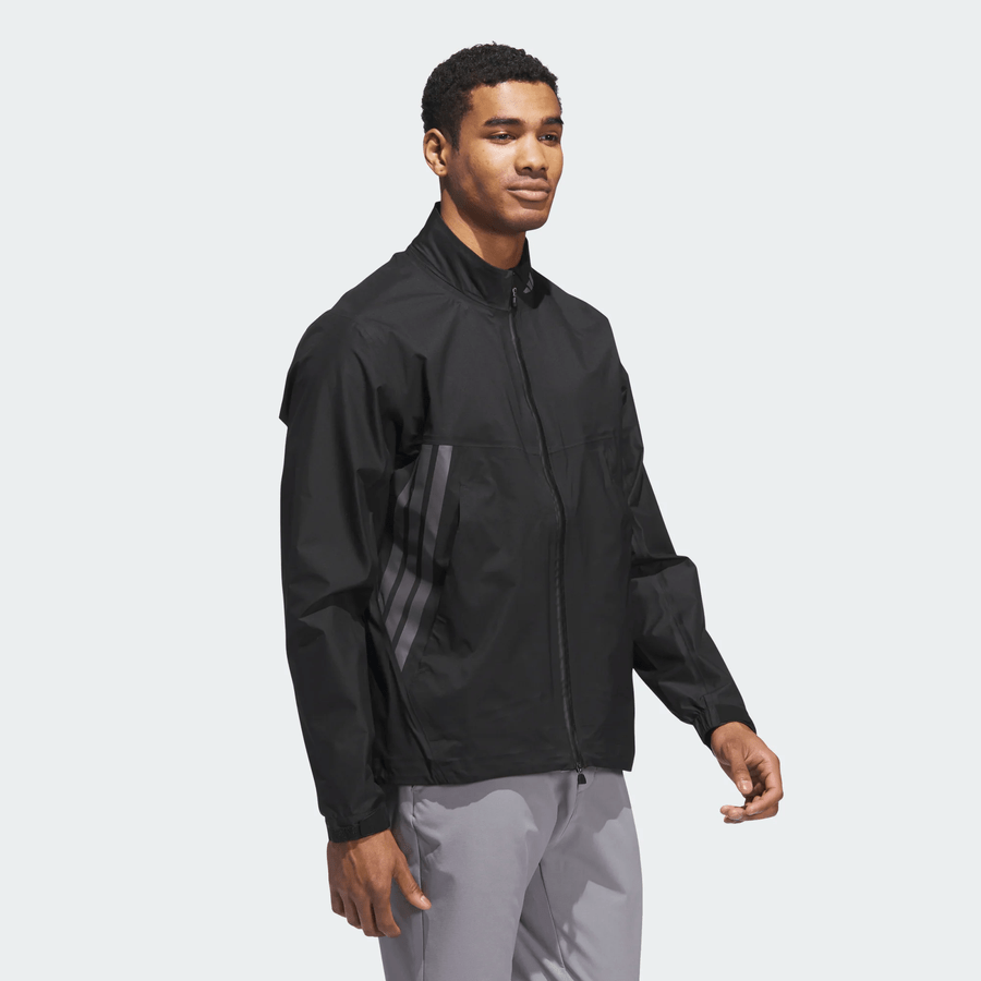 Adidas Climaproof+ Full-Zip Golf Rain Jacket - Black
