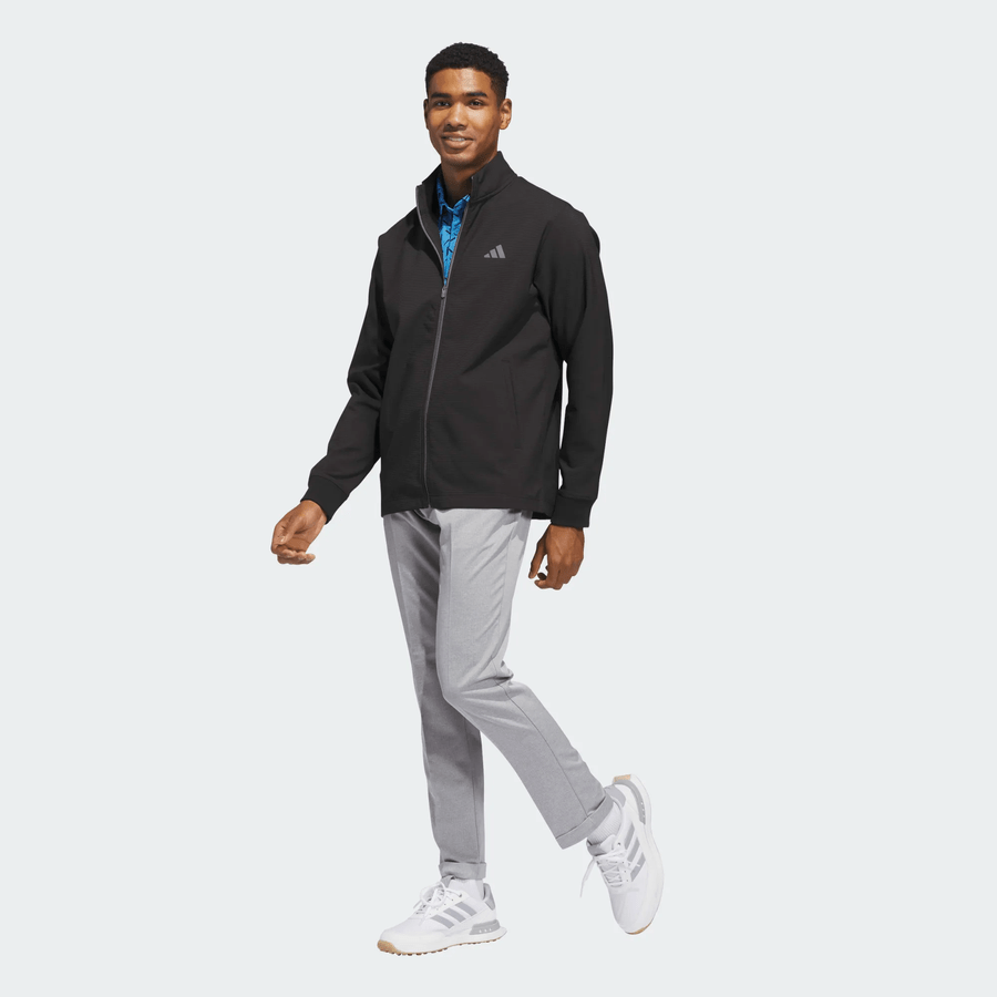 Adidas Ultimate365 Wind Textured Full-Zip Golf Jacket - Black