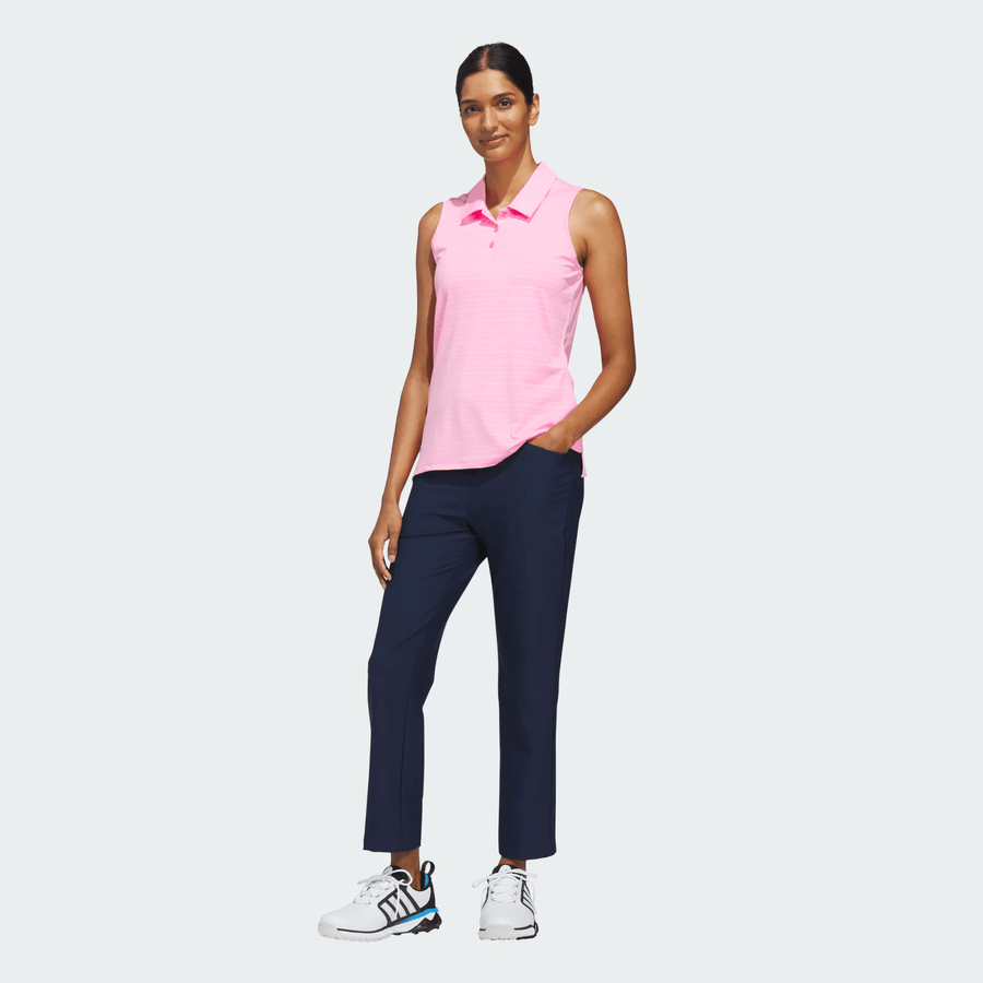 Adidas Ladies Ultimate365 Jacquard Sleeveless Polo Shirt