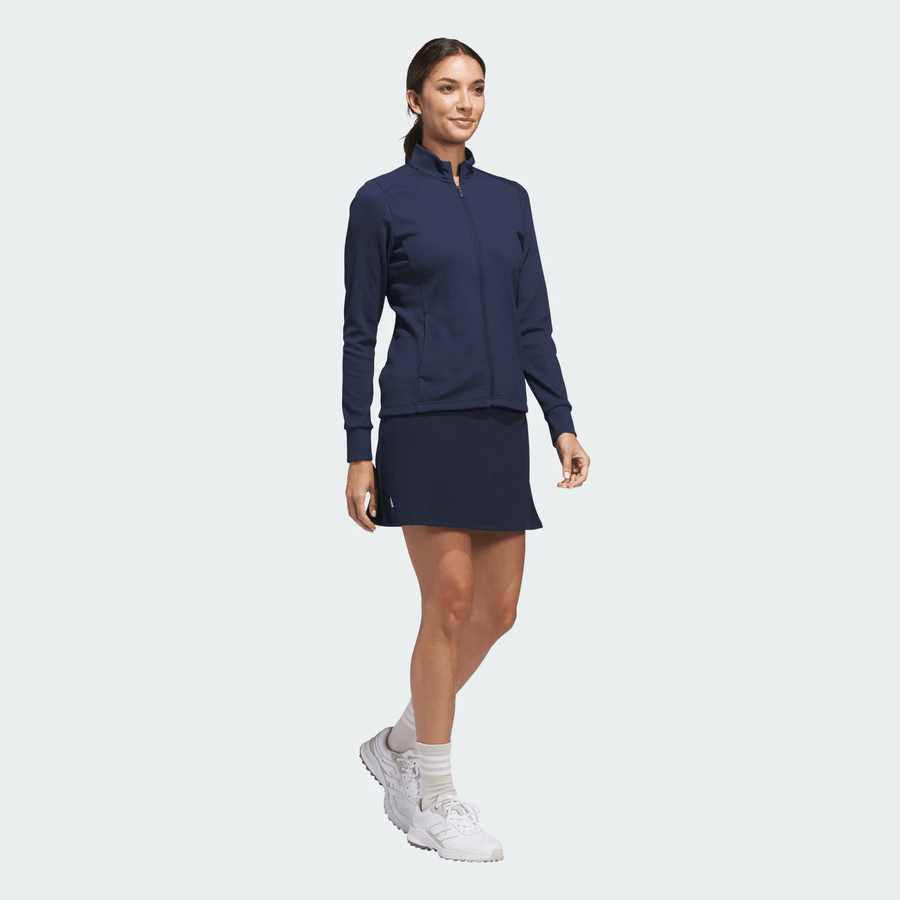 Adidas Ladies Textured Golf Jacket - Navy