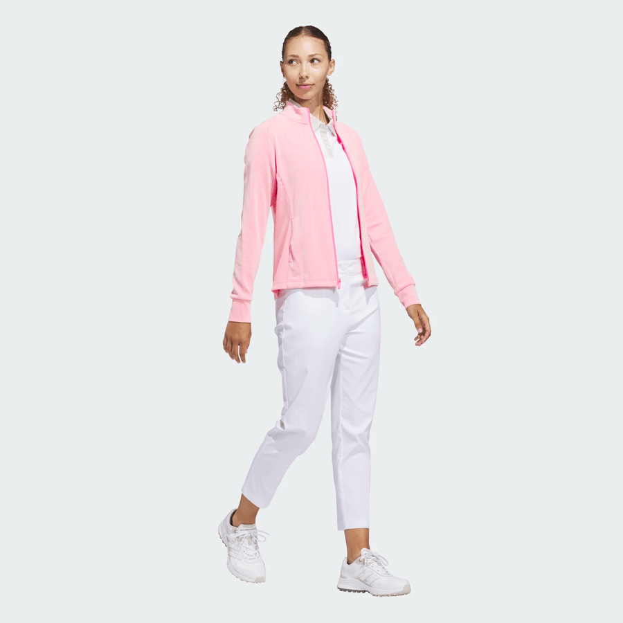 #Check Adidas Ladies Performance Texture Full ZIP Jacket - Pink