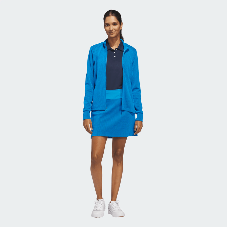 Adidas Ladies Performance Texture Full-Zip Jacket - Blue
